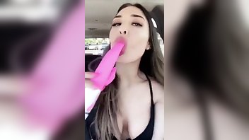 Rainey James Dildo Masturbation Orgasm In Car Snapchat Premium Porn Videos